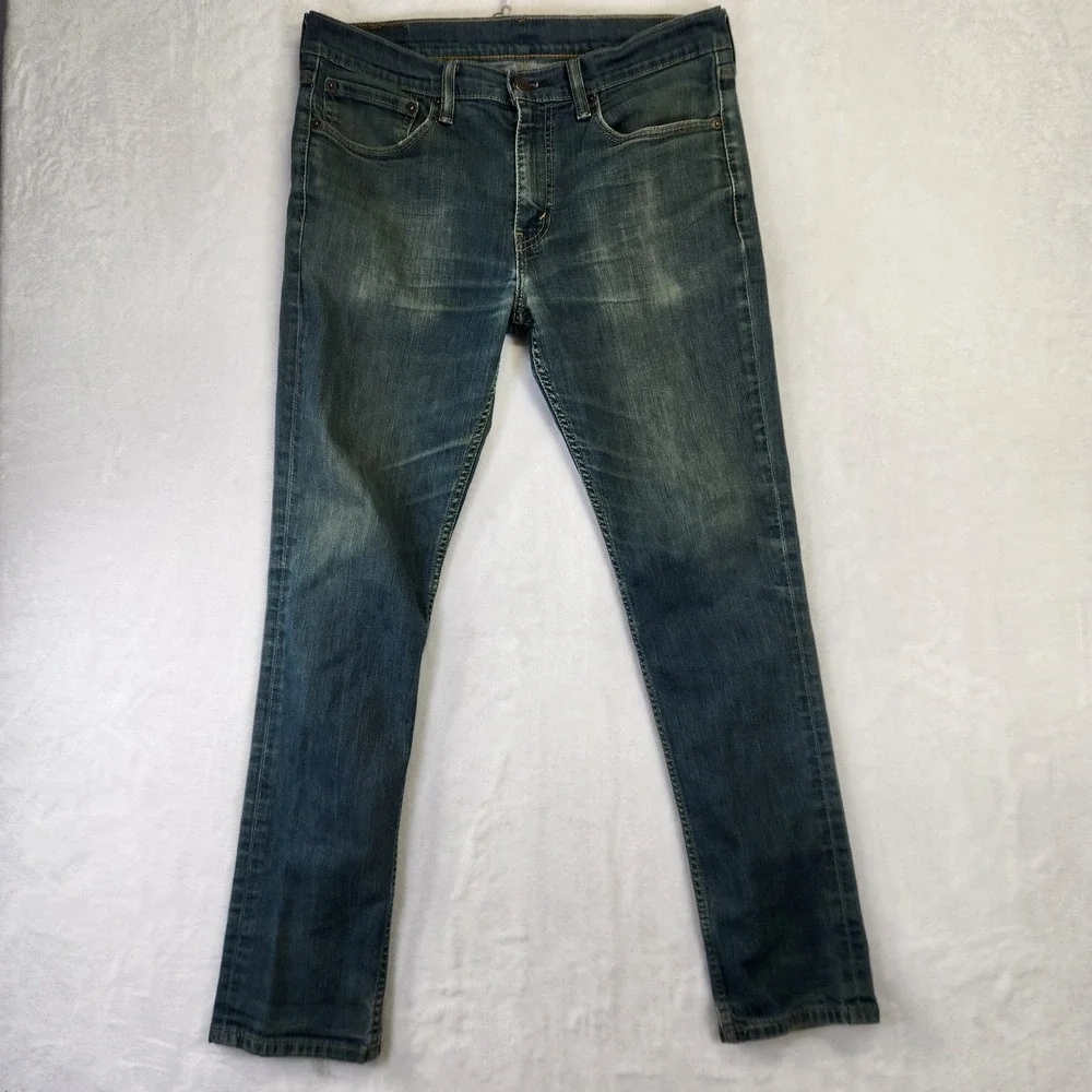 Levi's 511 Slim‎ Fit Jeans Mens W34 L32 Blue Denim